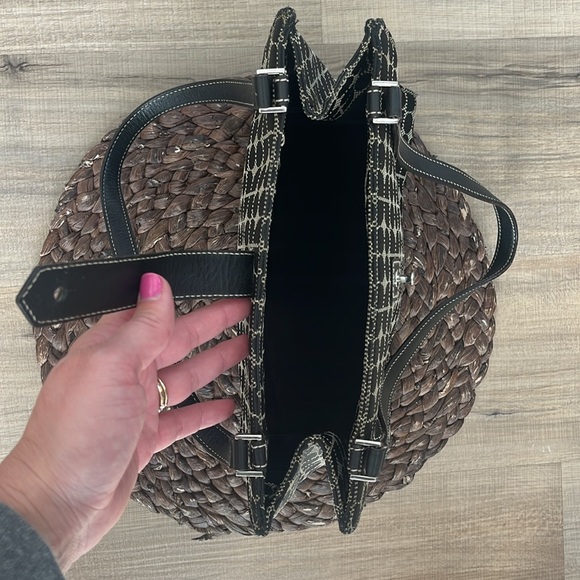 Kate Spade Black and Cream Dot Noel Sam Tote Shoulder Purse - Picture 7 of 8